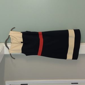 Navy, Red & Cream Dress